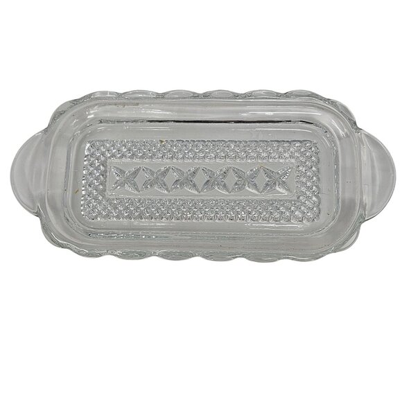 Vintage Wexford by Anchor Hocking Glass Covered Butter Dish Dining Dinnerware - Picture 7 of 10